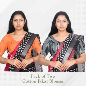 Riyashree Cotton Ikkat Saree blouse for women