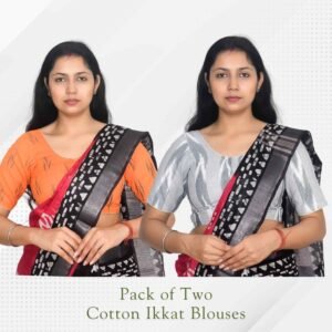 Riyashree Cotton Ikkat Saree blouse for women