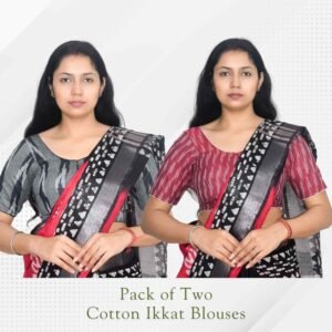 Riyashree Cotton Ikkat Saree blouse for women