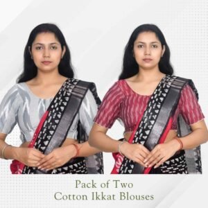 Riyashree Cotton Ikkat Saree blouse for women