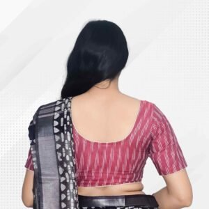 Riyashree Cotton Ikkat Saree blouse for women